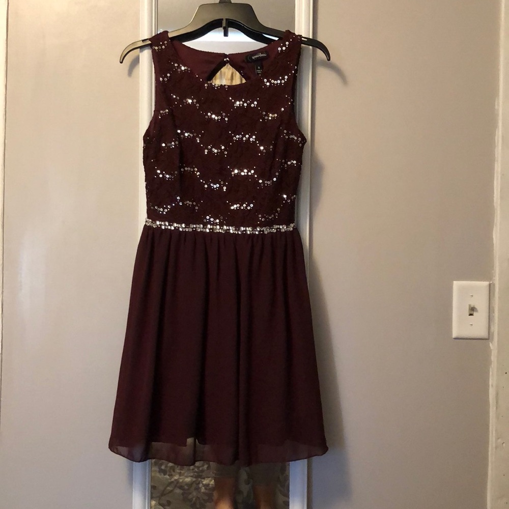 Burgundy dress